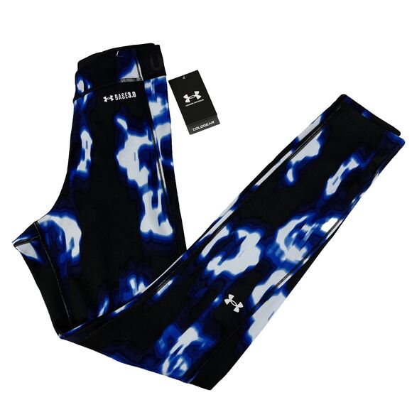 Under Armour UA Base 3.0 Printed Leggings Womens Size Small 1373845-486 Blue $75 - Picture 1 of 9